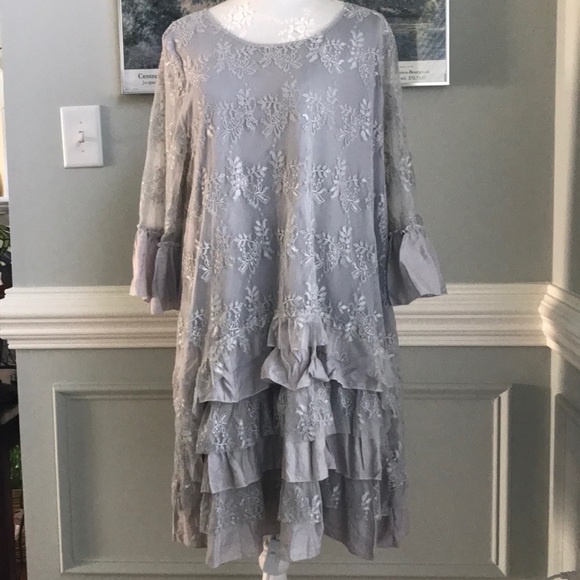 Paisley Vine Dresses & Skirts - NWT Paisley Vine Lace Ruffled Dress /Tunic SZ XL